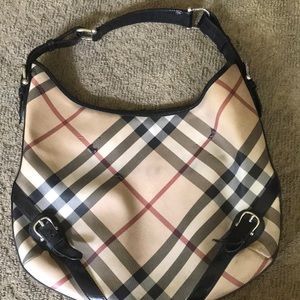 Burberry Super Nova Check Hobo Satchel Handbag